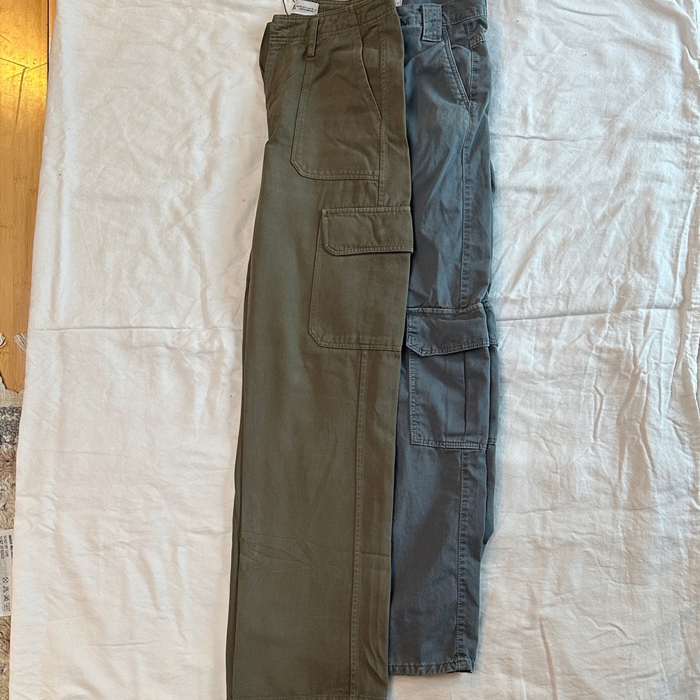 Zara Women’s Cargo Pants - 2 pairs of pants!!! Green and Blue